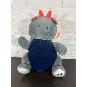 FAO Schwarz Dino Plush Dinosaur Headphones Blue Gray Orange Stuffed‎ Animal